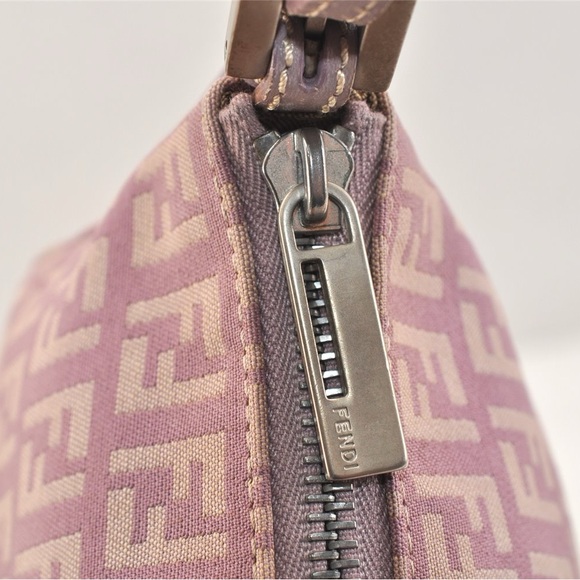 Vintage Fendi | Zucchino Mini Purple Shoulder Bag - Picture 4 of 16